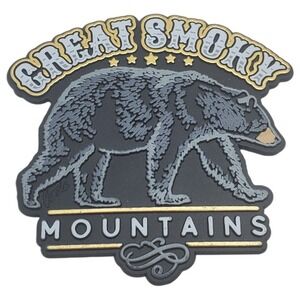 Great Smoky Mountains Souvenir Magnet Black Bear Fridge Decor Travel Gift Rubber